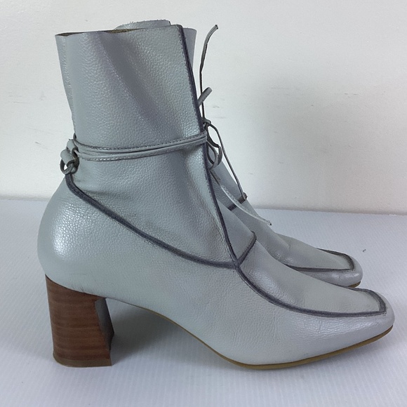 STIVALI New York Awakening Leather Ankle Boots - Grey 8.5 / 40 - Picture 2 of 8